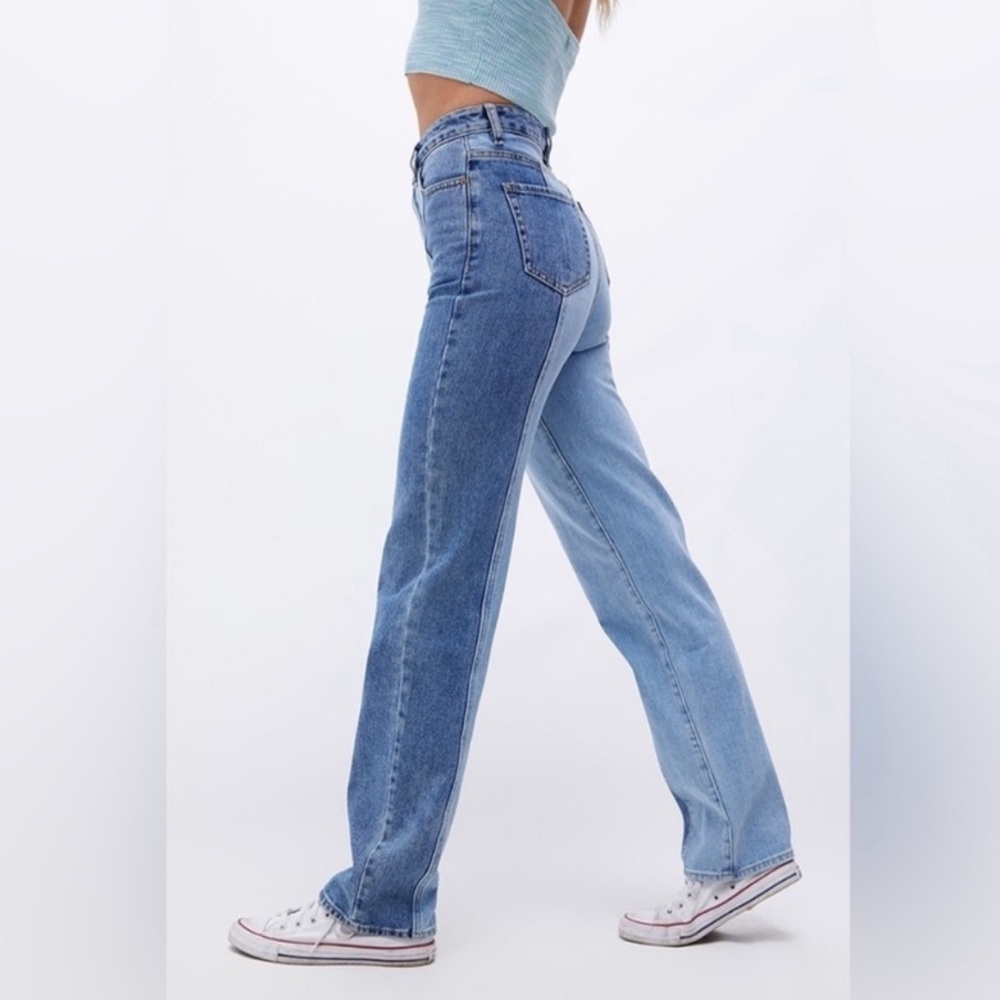 Misguided 2 tone high waist jeans size small-6 EUC - Picture 13 of 13